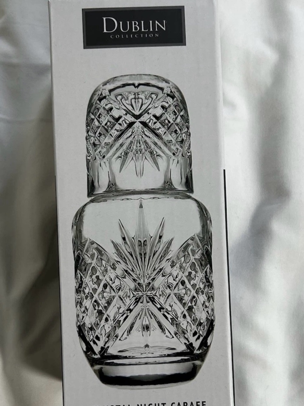 Godinger Dublin crystal Nightstand Decanter or Water Carafe